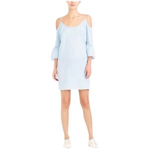 MERCANTILE By J. CREW Cold Shoulder Flare Sleeve Shift Dress